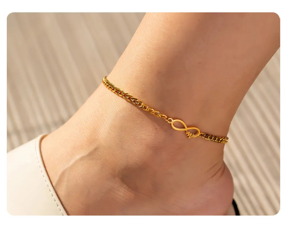 Eternal Loop Golden Anklet