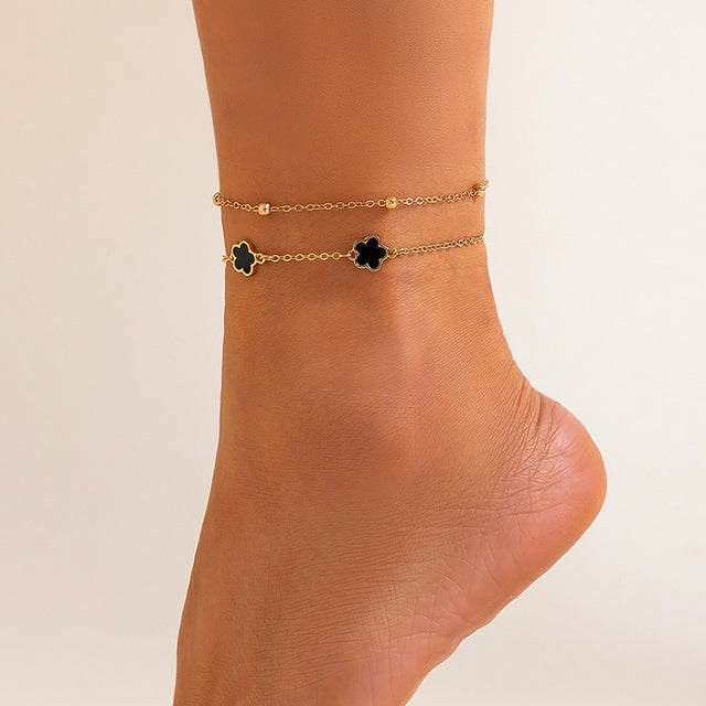 Clover Charm Anklet