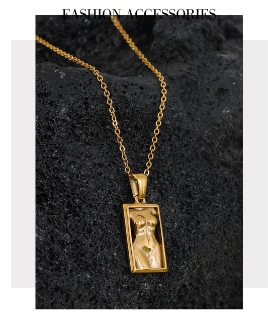 Camila - Gold Body Silhouette Necklace